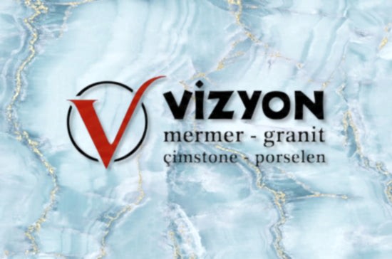 Vizyon Mermer Granit Logo (Mermer Arkaplan)